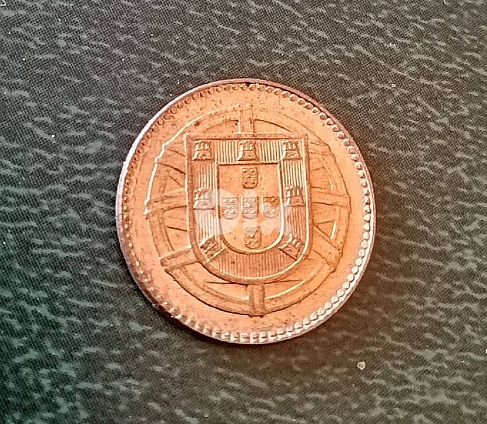 1917 Portugal 1 centavo bronze coin 1