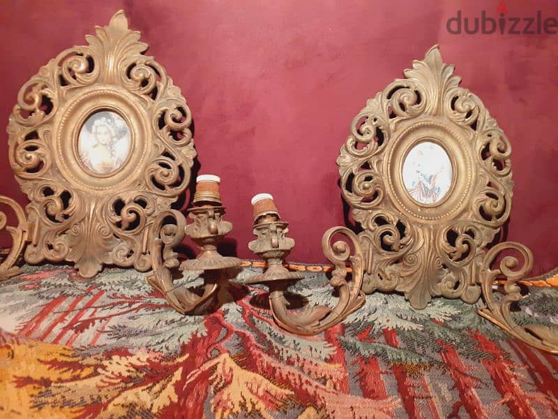 ابليك مجوز فرنسي قديم جدا جدا برونز عدد٢ وزن ٦كيلو 2