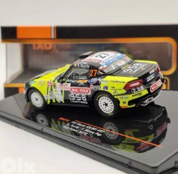 Fiat 124 Abarth  RGT (Rally Poland 2019) diecast car model 1;43. 3