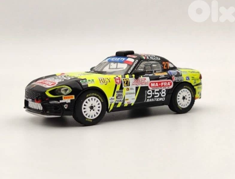 Fiat 124 Abarth  RGT (Rally Poland 2019) diecast car model 1;43. 6