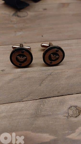 Watch Emporio Armani chronograph with cufflinks 5