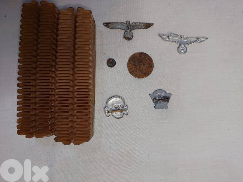 Set of seven German Nazi items related to World War II 1939 to 1945 1