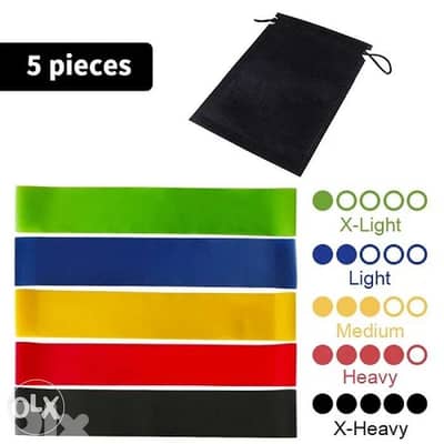 *Natural Latex*Mini Elastic Bands Set With Carry Bag For 6$