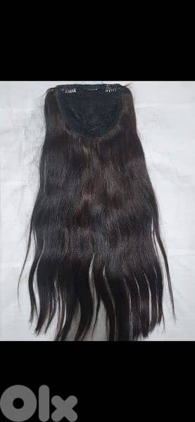 hair extention 100% natural شعر طبيعي بينصبغ وكل شي ٥٠سم 6