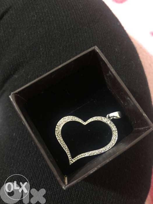 Silver heart shaped necklace piece for 130000 L. L. قطعة سنسال فضة 1