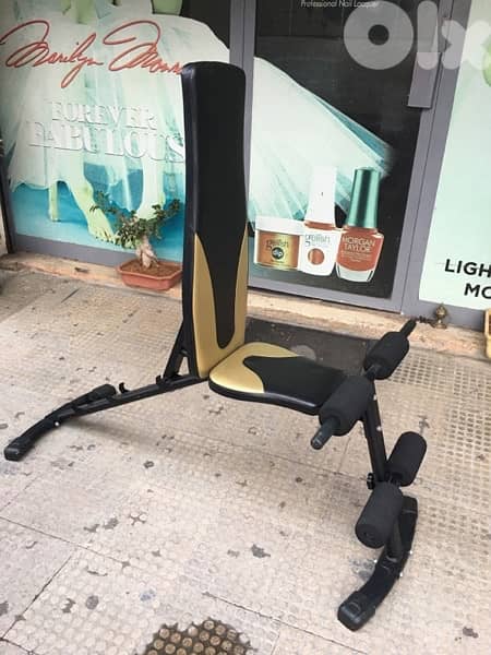 bench adjustable like new we have also all sports equipment 2