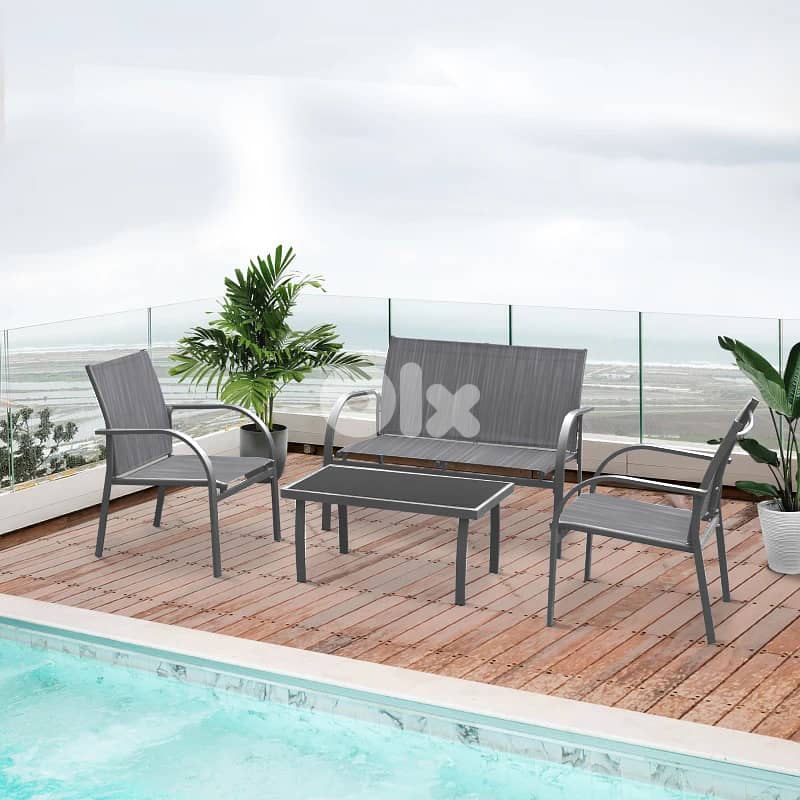 ivy 4s aluminum garden outdoor sofa seats طقم المنيوم خارجي 0