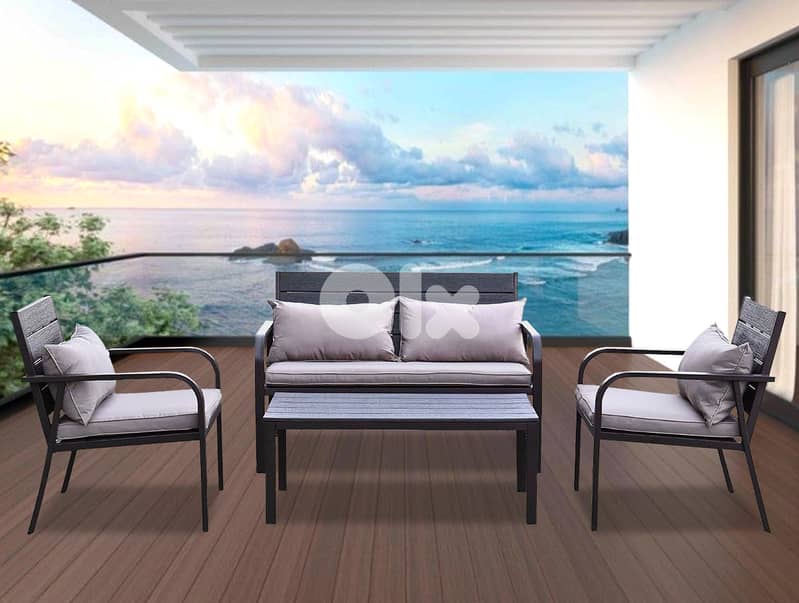 TESLA 4s aluminum garden outdoor sofa seats طقم المنيوم خارجي 0