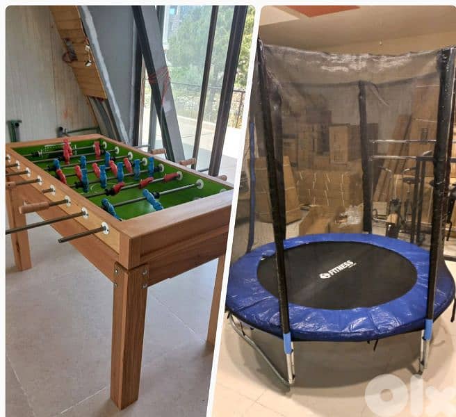 trampoline & babyfoot  (2 items) 0