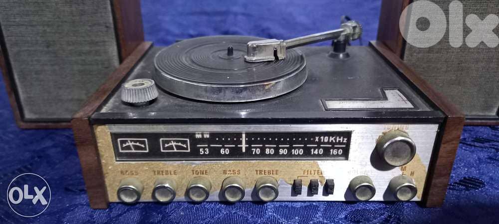 Wooden Old battery radio fm antique 1980 3