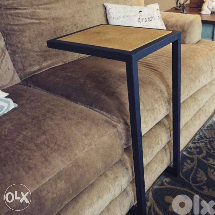 Industrial steel ] Sofa tray [ 3