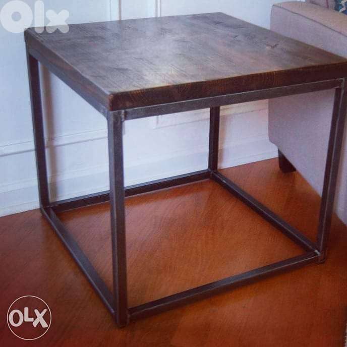Industrial steel [ simple coffee table ] 0