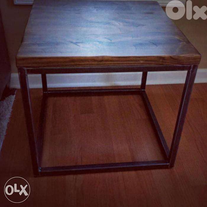 Industrial steel [ simple coffee table ] 1