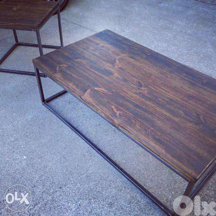 Industrial steel [ simple coffee table ] 2