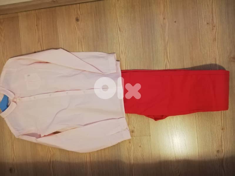 Okaidi pink shirt with matching pants 3