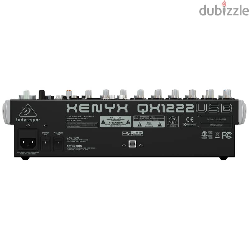 Behringer Xenyx QX1222USB Mixer with USB and Effects 1