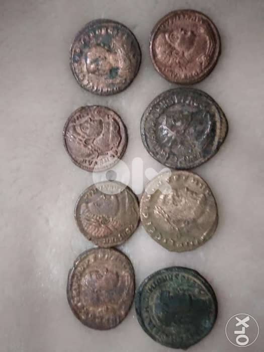 Set of Eight Roman Follis for Emperors arounf 1500 years 0