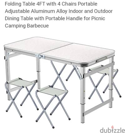 Aluminum Foldable Table With 4 chairs at the best price