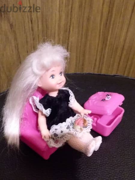 KELLY Barbie Smaller Sister Mattel Great Rare First doll SET:Chair+Bag 0