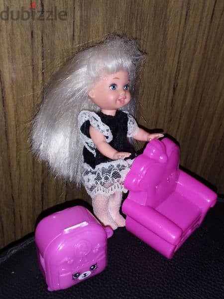 KELLY Barbie Smaller Sister Mattel Great Rare First doll SET:Chair+Bag 4