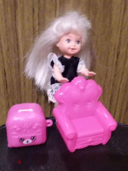 KELLY Barbie Smaller Sister Mattel Great Rare First doll SET:Chair+Bag 3