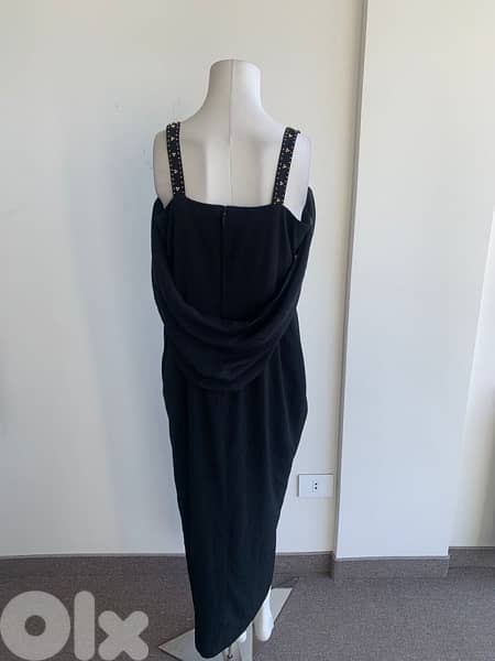 Black beaded evening dress 2