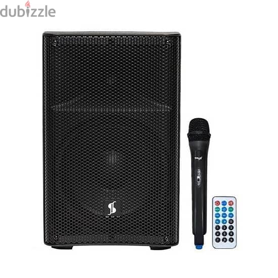STAGG AS8B Battery Powered Speaker with Wireless Microphone 0