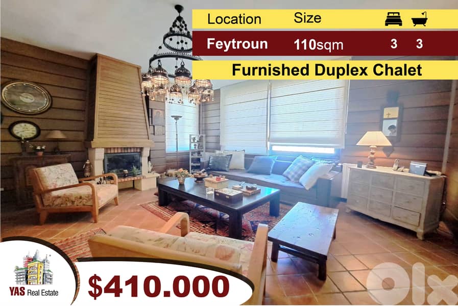 Faraya 110m2 + 150m2 Terrace | Duplex | Furnished | Luxury | Mountain 0