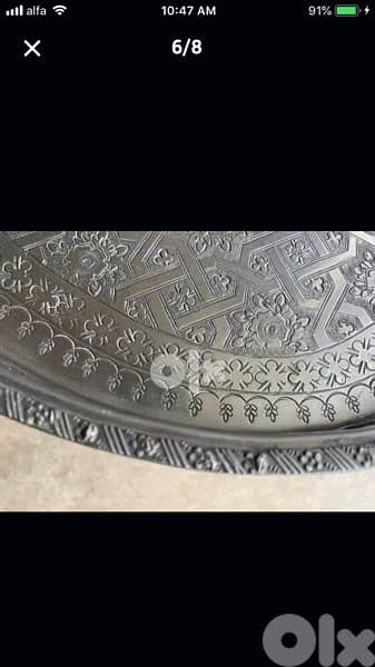 antique arabian silver tray 3