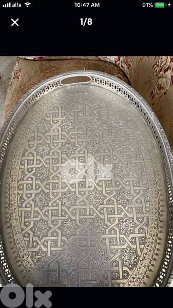 antique arabian silver tray 4