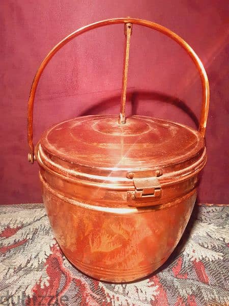 سطل ثلج ضغط أنتيك نحاس أحمر 2