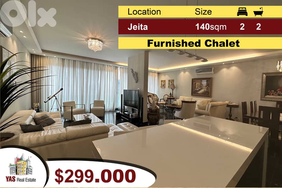 Jeita Country Club | 140m2 Chalet | ULTRA UPGRADED | FURNISHED | 0