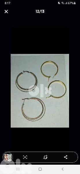 earrings gold only high quality 1=7$ or 3=15$ 5