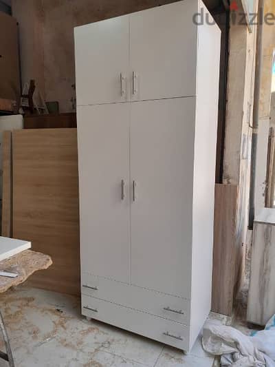 خزانة درفتين حجم كبير جديد طبقين
