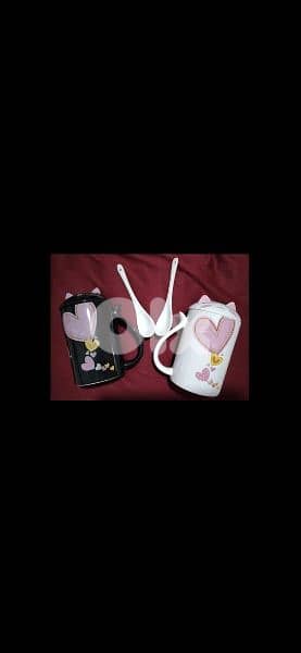 mugs 2 spoons 2 covers 2 set gift 0