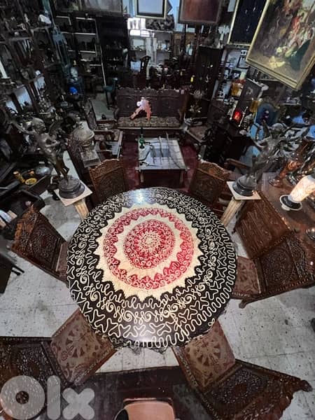 solid wood dining table with 6 chairs 0