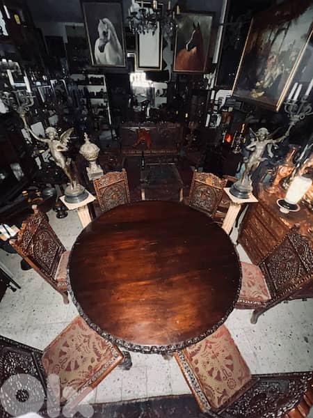 solid wood dining table with 6 chairs 6