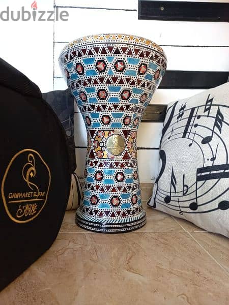 طبله جوهره الفن مميزه مقاس ٢٢ مع شنطه وجلده 0