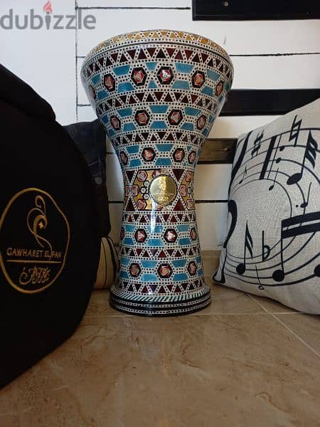 طبله جوهره الفن مميزه مقاس ٢٢ مع شنطه وجلده 1