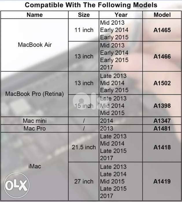 Genuine Apple capacity SSD Flash Storage 2