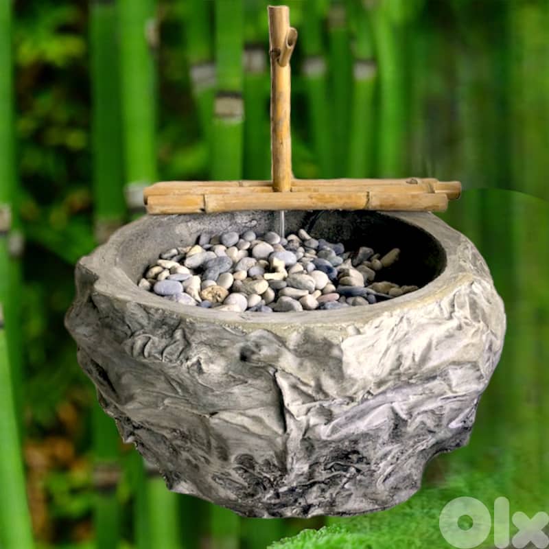 Concrete Bamboo Fountain 0
