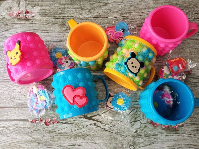 cute heat resistant fidget mugs for kids 0