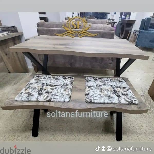 kitchen Table with seats. طاولة مطبخ مه بنك وتابوري 0