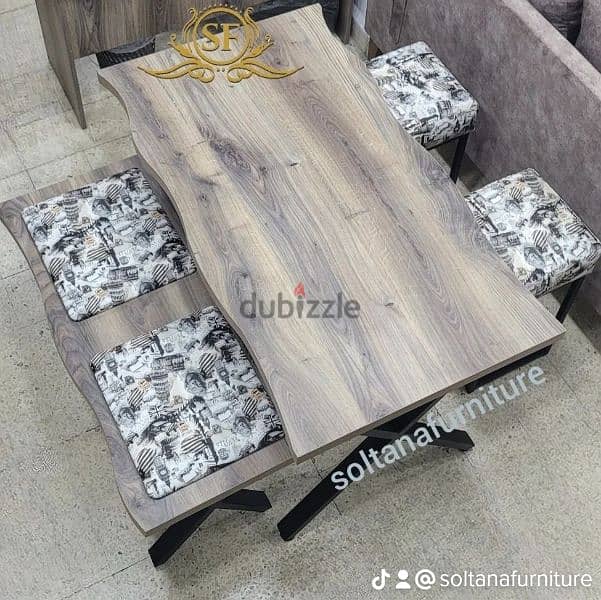kitchen Table with seats. طاولة مطبخ مه بنك وتابوري 5