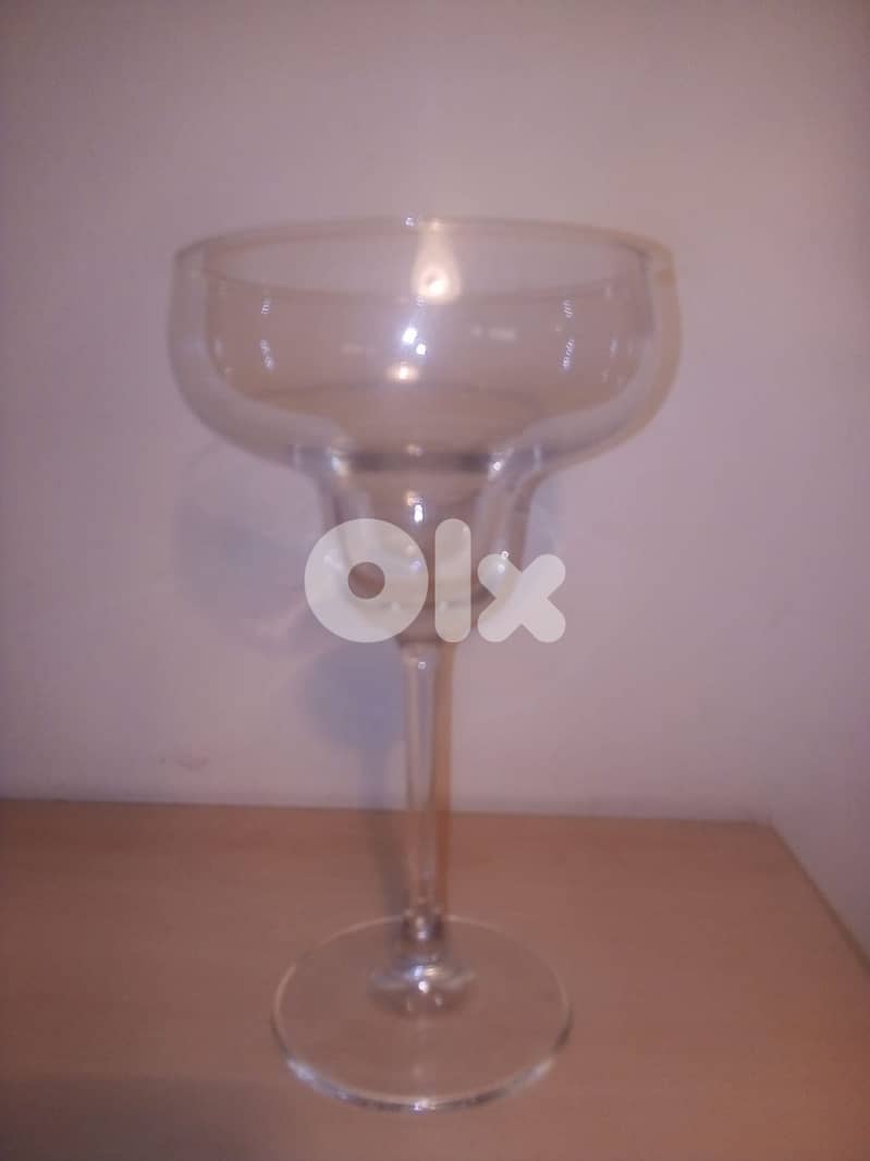 pack of 6 cocktail / ice cream / drink glasses made turkey 20*11.5cm 3