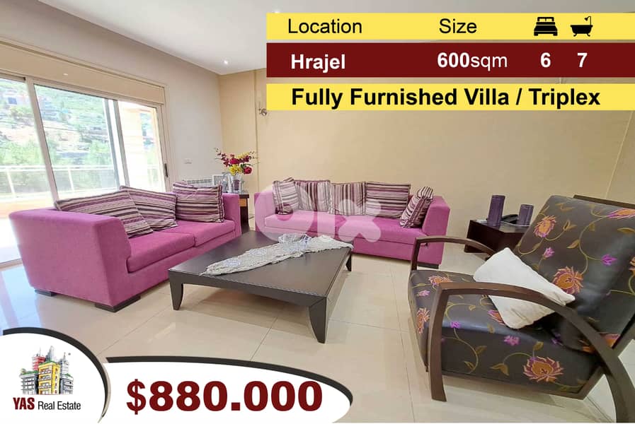 Hrajel 600m2 + 800m2 Garden | High-End Villa / Triplex | Furnished |DA 0