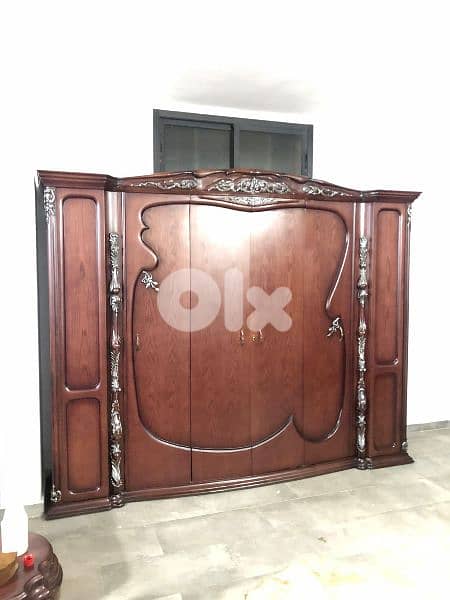 غرفة نوم خشب زان صناعة مصريه مستعملة بحالة جيدا 6