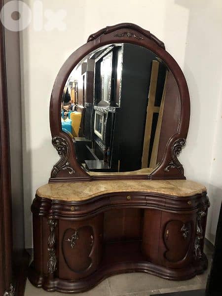 غرفة نوم خشب زان صناعة مصريه مستعملة بحالة جيدا 15