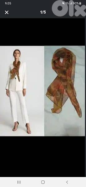 scarf colour mustard and orange silk 0