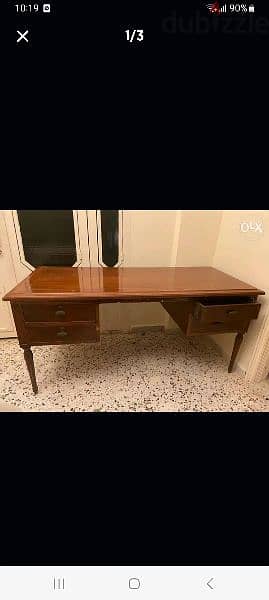 مكتب مرتب  خشب طبيعي